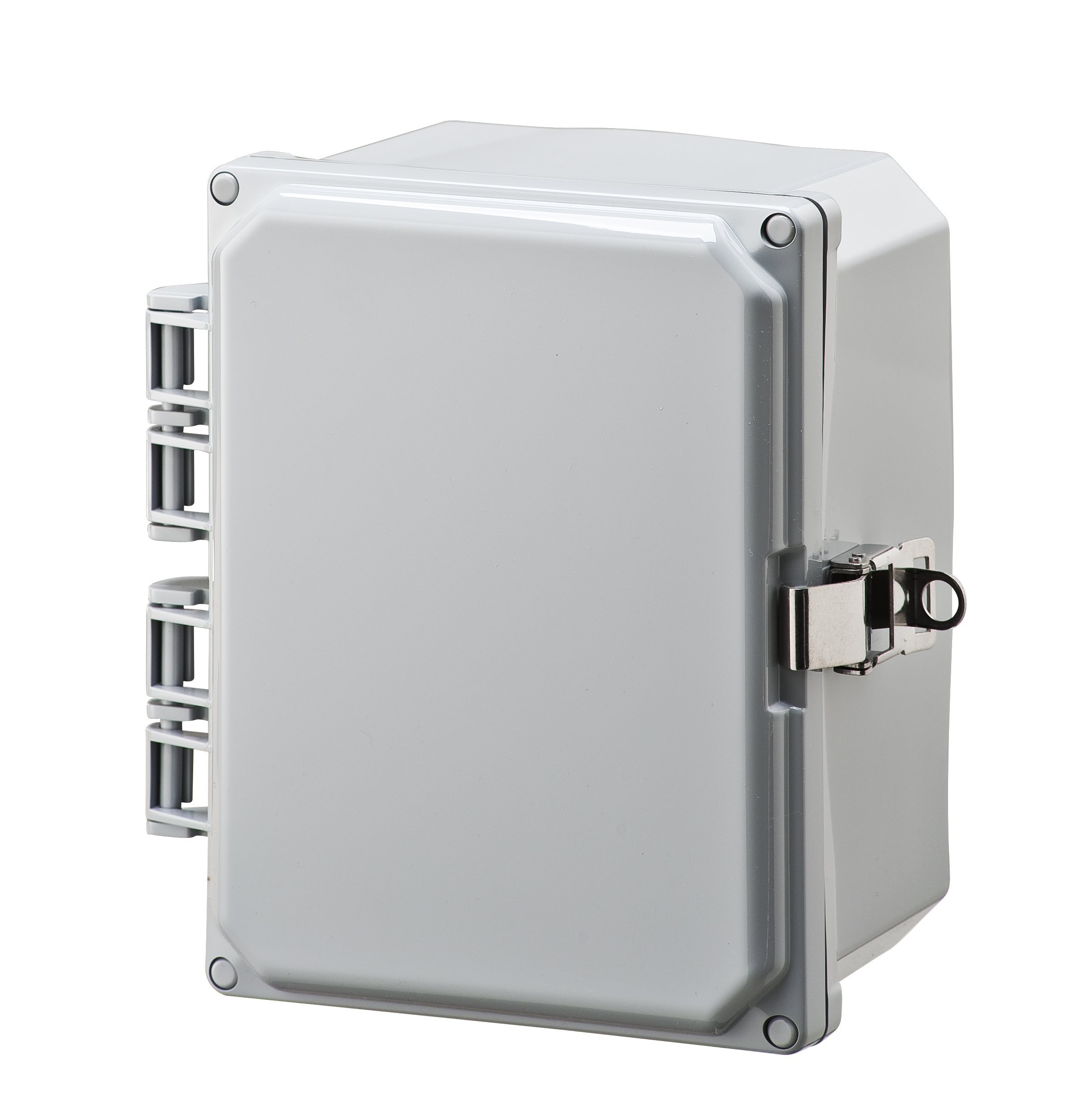 Integra Wallmount Enclosure; 8" x 6" x 4"; Polycarbonate; Solid Cover; Hinge Connection; NEMA 4X